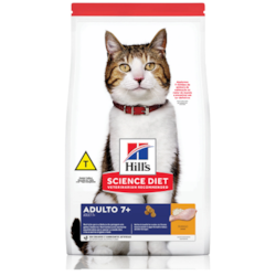 Ração Hill's Science Diet para Gatos Adultos 7+ Sabor Frango