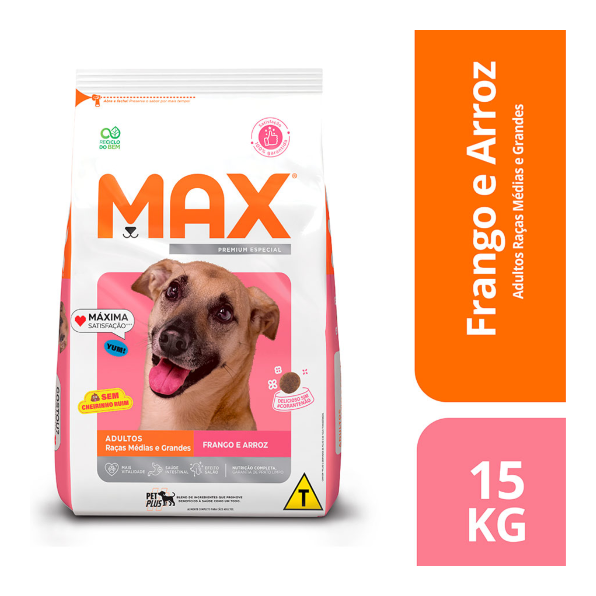 RACAO MAX CAES AD FRANGO E ARROZ 15KG