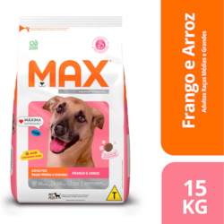 RACAO MAX CAES AD FRANGO E ARROZ 15KG