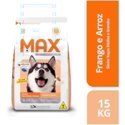 Ração Max Cães Sênior Raças Médias E Grandes Frango E Arroz