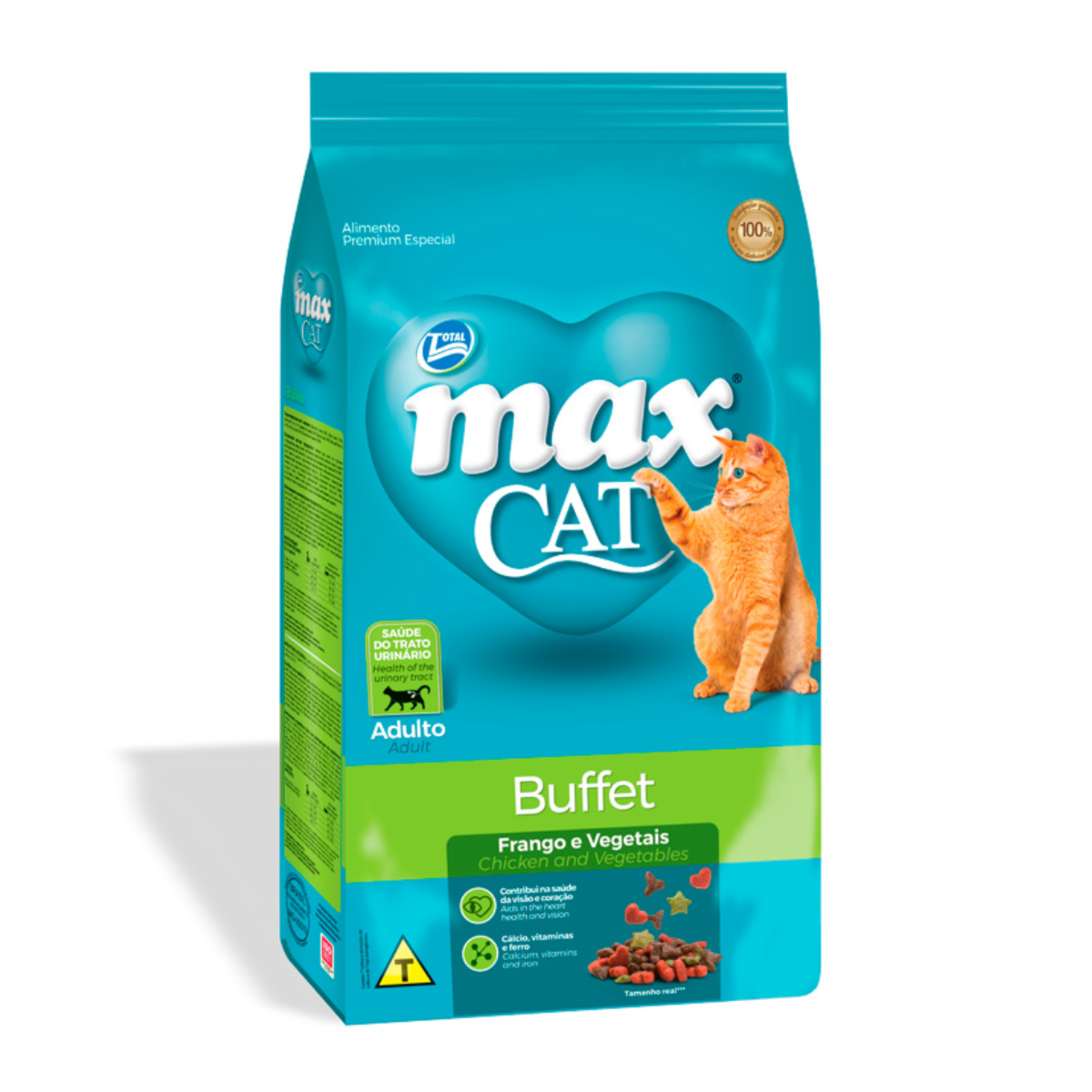 RAÇÃO MAX CAT BUFFET FRANGO E VEGETAIS 20KG