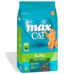 RAÇÃO MAX CAT BUFFET FRANGO E VEGETAIS 20KG