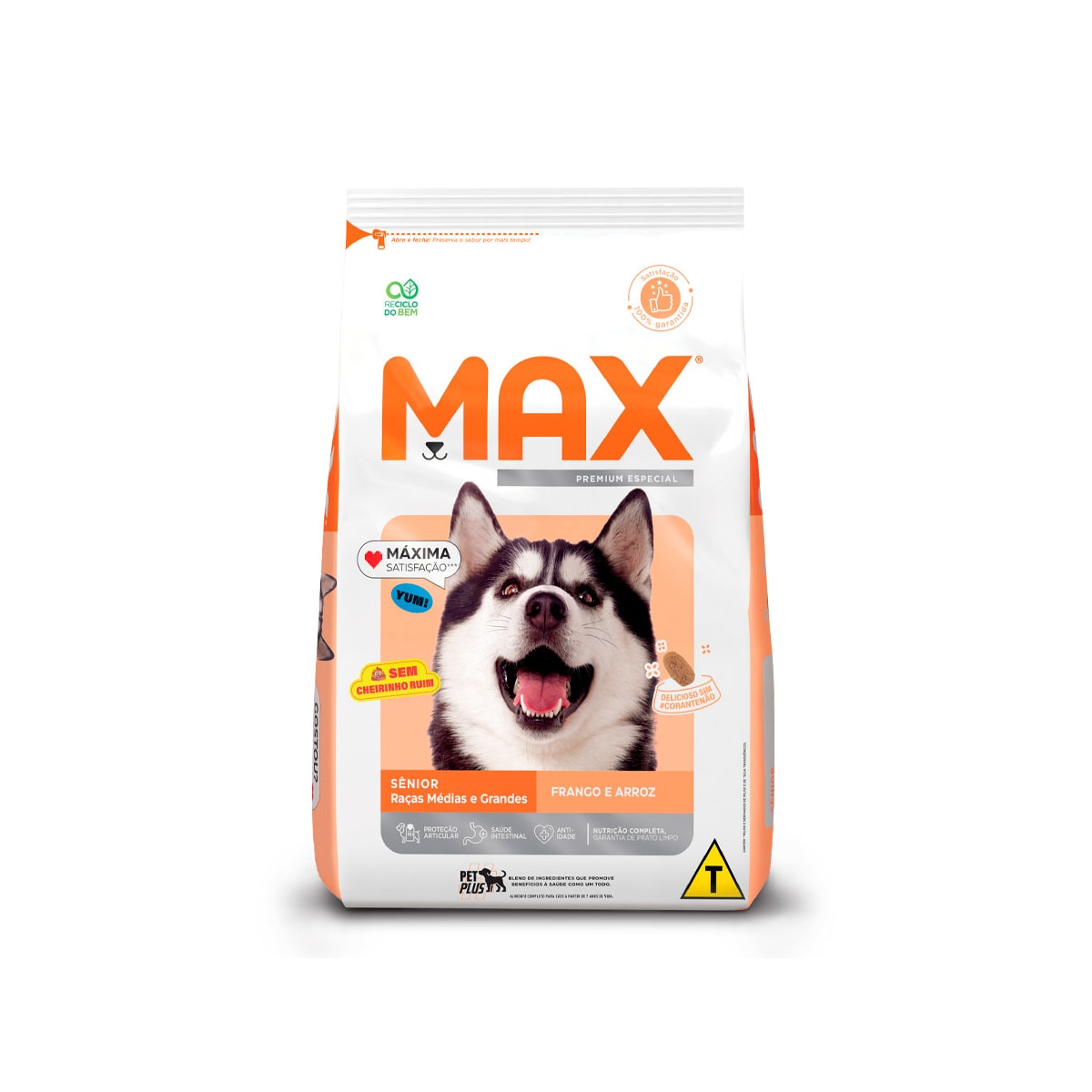 Ração Max para Cães Sênior de Porte Médio e Grande