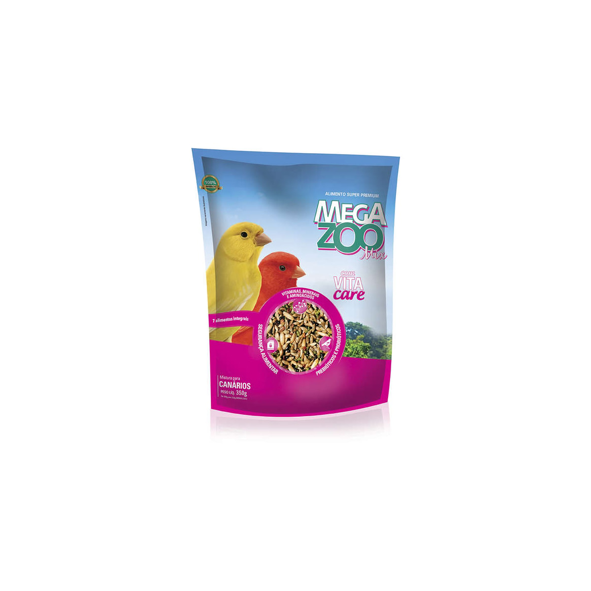 Ração Mega Zoo Mix para Canários 350Gr