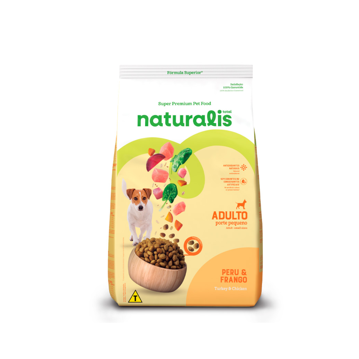 Ração Naturalis Cães Adultos Pequeno Porte Peru e Frango 2,5kg