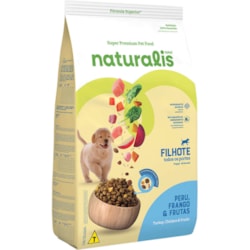 Ração Naturalis para Cães Filhotes de Todos os Portes sabor Peru, Frango e Frutas