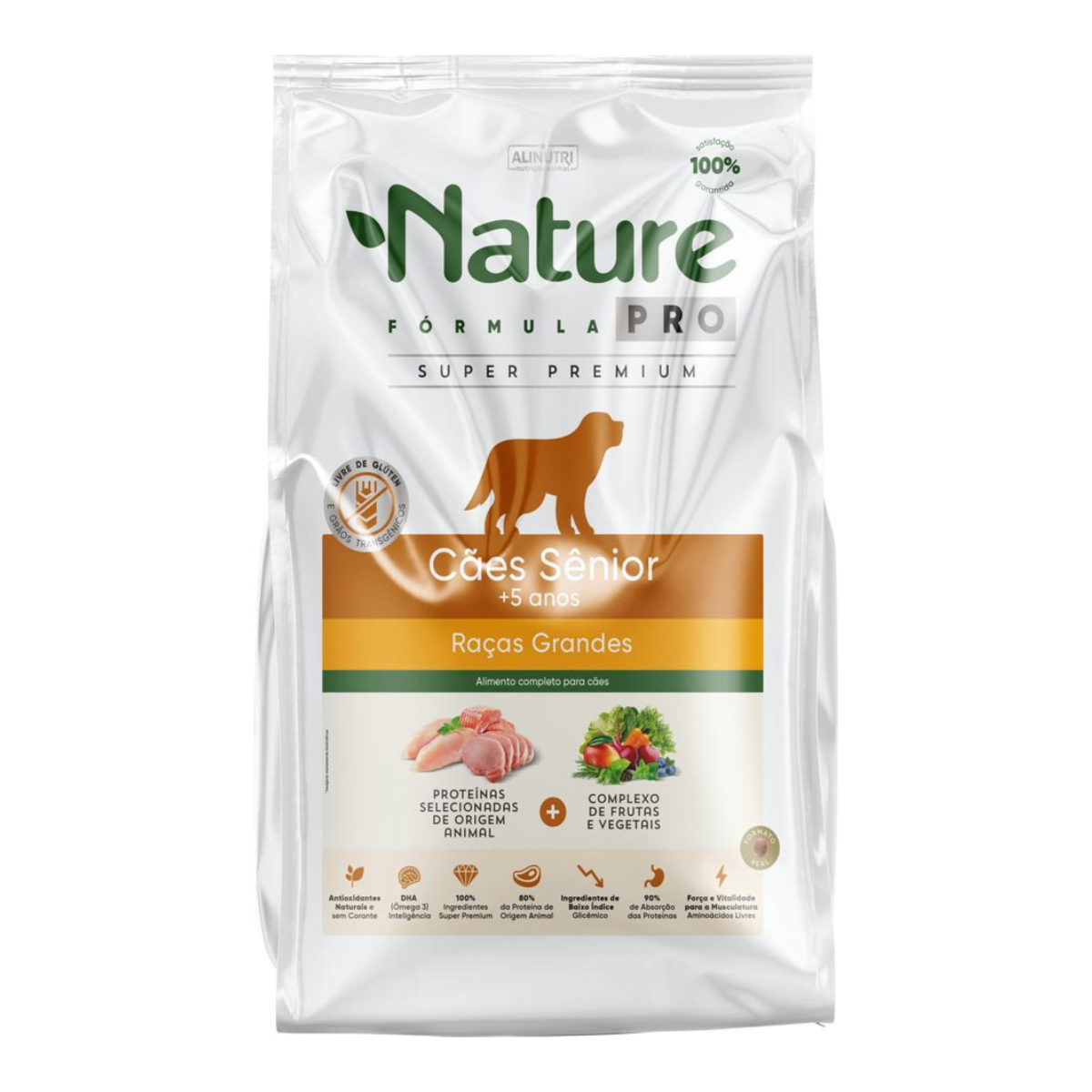 Ração Nature Fórmula Pro para Cães Sênior Raças Grandes com 5+