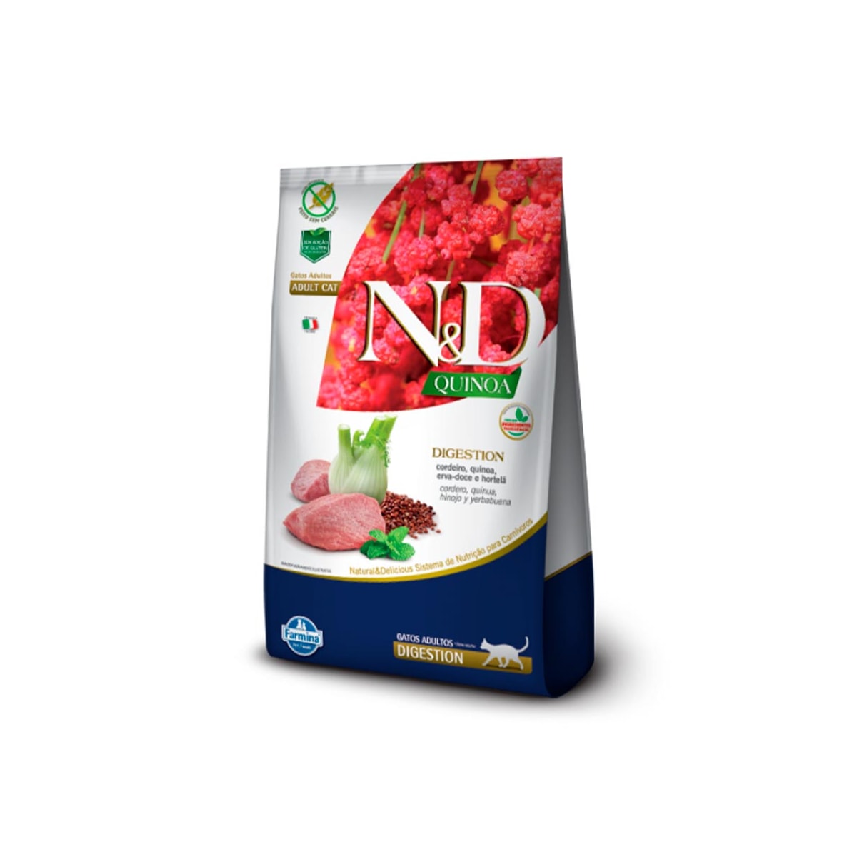 Ração ND Quinoa Digeston Para Gatos Adultos Sabor Cordeiro 7,5 KG