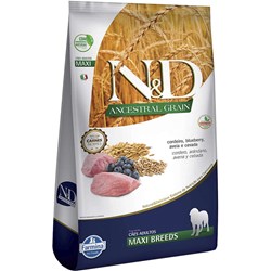Ração N&D Ancestral Grain para Cães Adultos de Raças Grandes Sabor Cordeiro e Blueberry