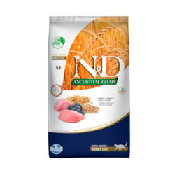 Ração N&D Ancestral Grain para Gatos Adultos Sabor Cordeiro e Blueberry