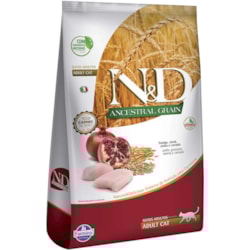 Ração N&D Ancestral Grain para Gatos Adultos Sabor Frango e Romã