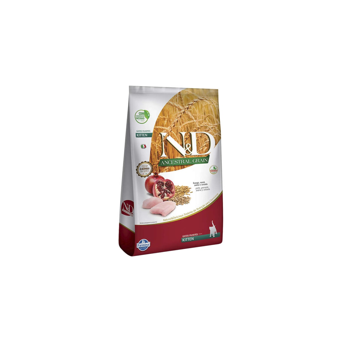 Ração N&D Ancestral Grain para Gatos Filhotoes Sabor Frango e Romã