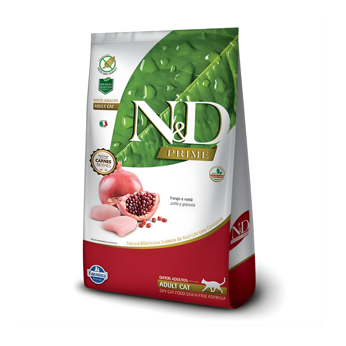 Ração N&D Prime para Gatos Adultos Sabor Frango e Romã