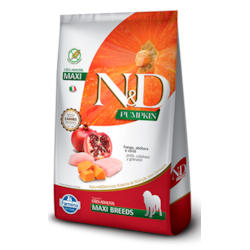 Ração N&D Pumpkin para Cães Adultos de Raças Grandes sabor Frango e Abóbora 10,1kg