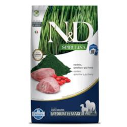 RAÇÃO N&D SPIRULINA CANINE AD MEDIUM MAXI CORDEIRO 10,1KG