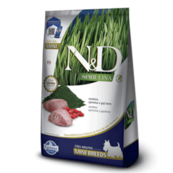 RAÇÃO N&D SPIRULINA CANINE AD MINI CORDEIRO 2KG