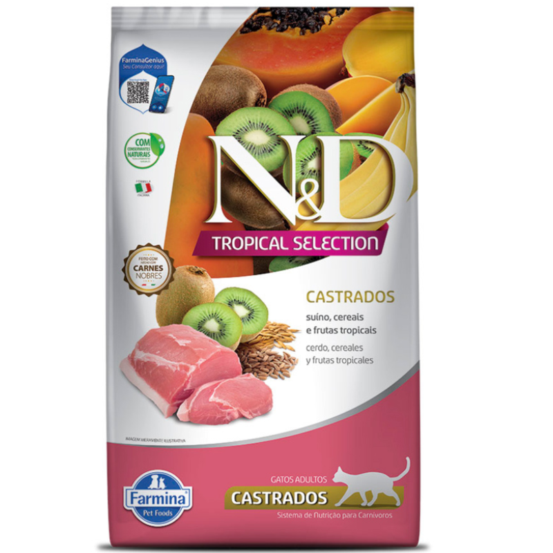 Ração N&D Tropical Selection para Gatos Adultos Castrados Sabor