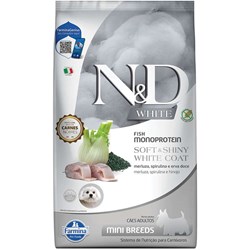 Ração N&D White Merluza, Spirulina e Erva Doce para Cães Adultos de Raças Mini