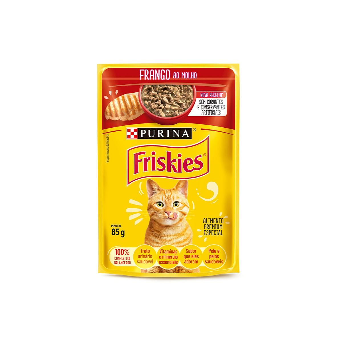 Ração Nestlé Friskies Sachê Frango ao Molho para Gatos