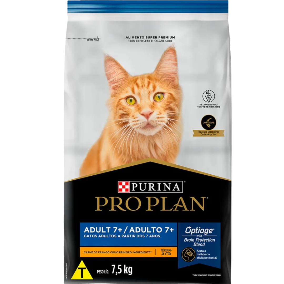 Ração Nestlé Purina Pro Plan para Gatos Adultos a Partir de 7 Anos