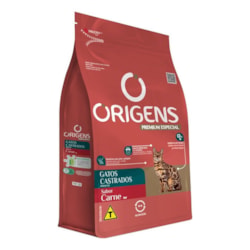 Ração Origens Premium Especial Carne para Gatos Castrados