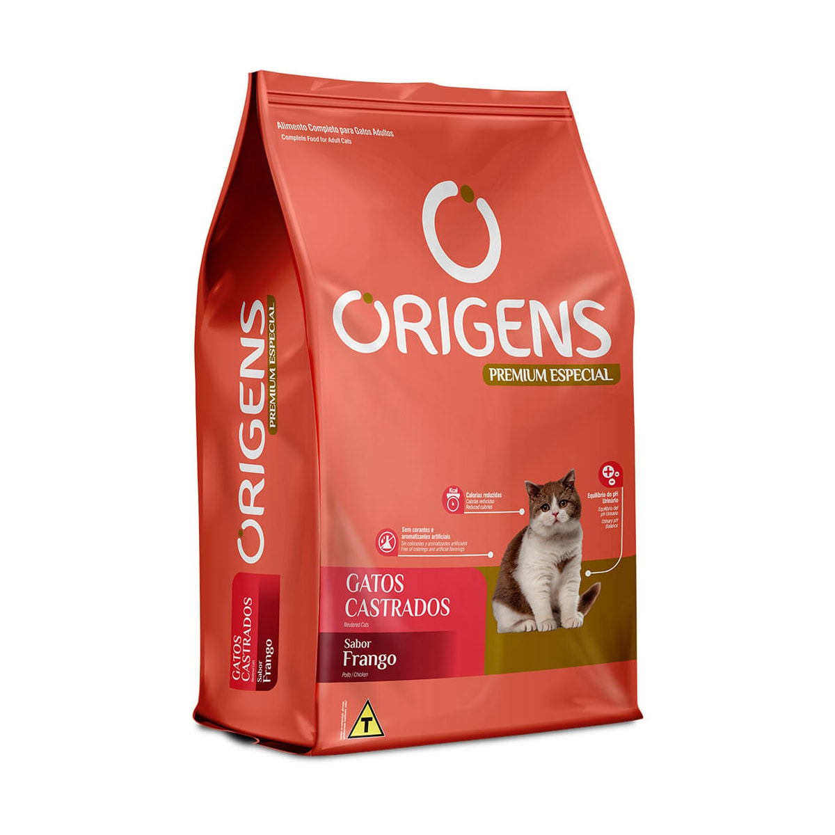 Ração Origens Premium Especial para Gatos Castrados Sabor Frango