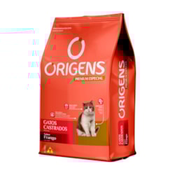Ração Origens Premium Especial para Gatos Castrados Sabor Frango