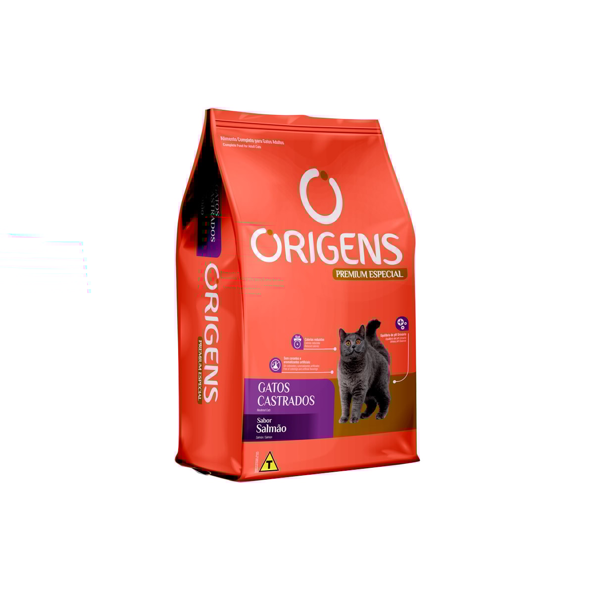 Ração Origens Premium Especial para Gatos Castrados Sabor Salmão 3kg