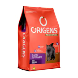 Ração Origens Premium Especial para Gatos Castrados Sabor Salmão 3kg