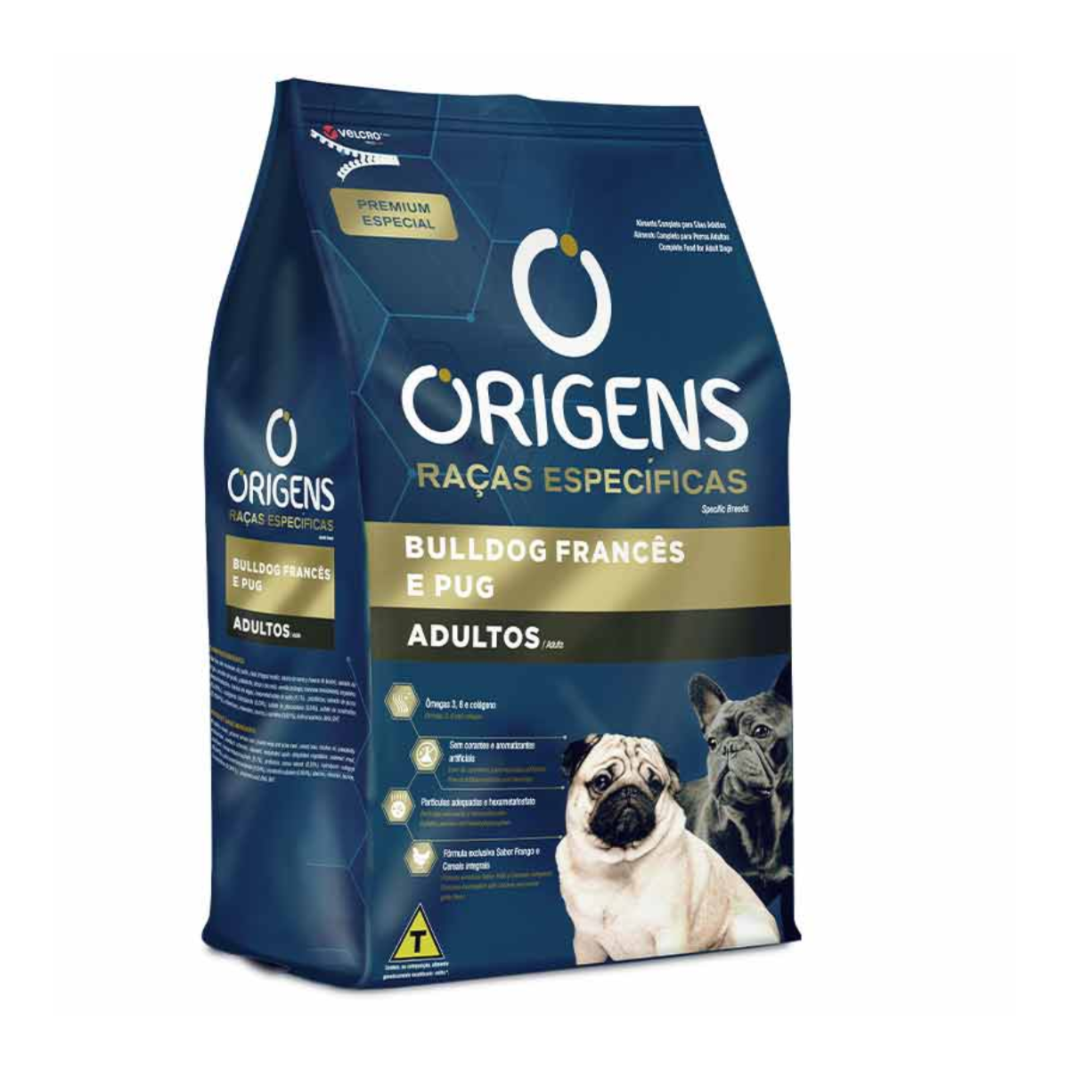 RAÇÃO ORIGENS RAÇAS ESPECIFICAS BULLDOG E PUG ADULTO 10KG