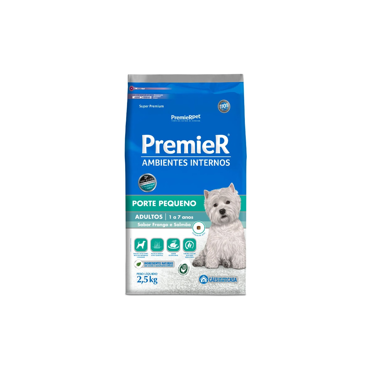 Ração Premier Ambientes Internos para Cães Adultos Porte Pequeno