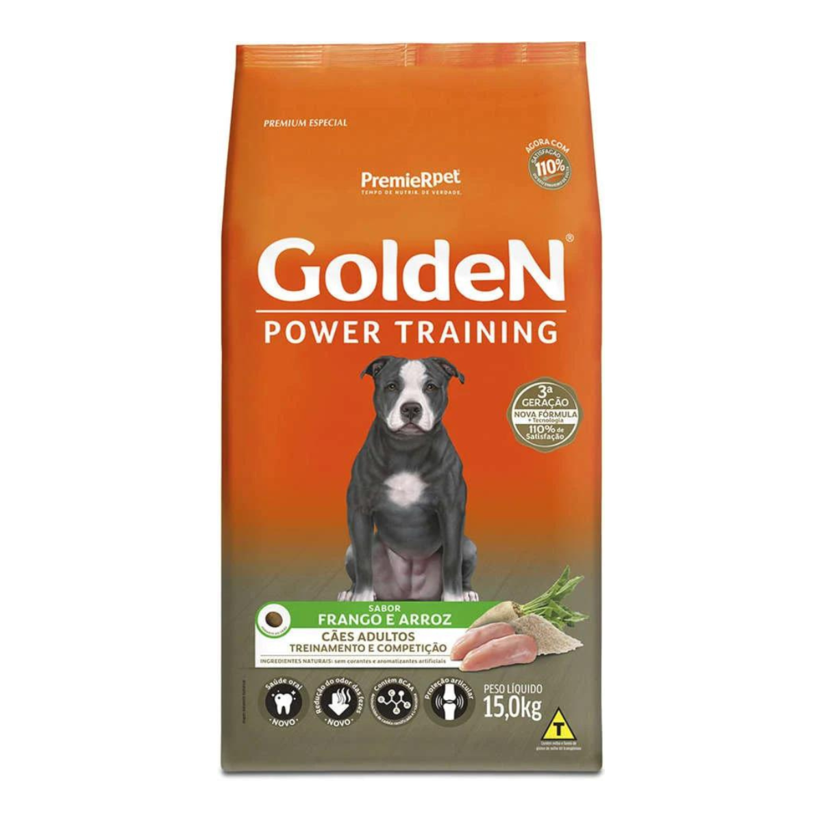 Ração Premier Golden Power Training Cães Adultos Frango e Arroz