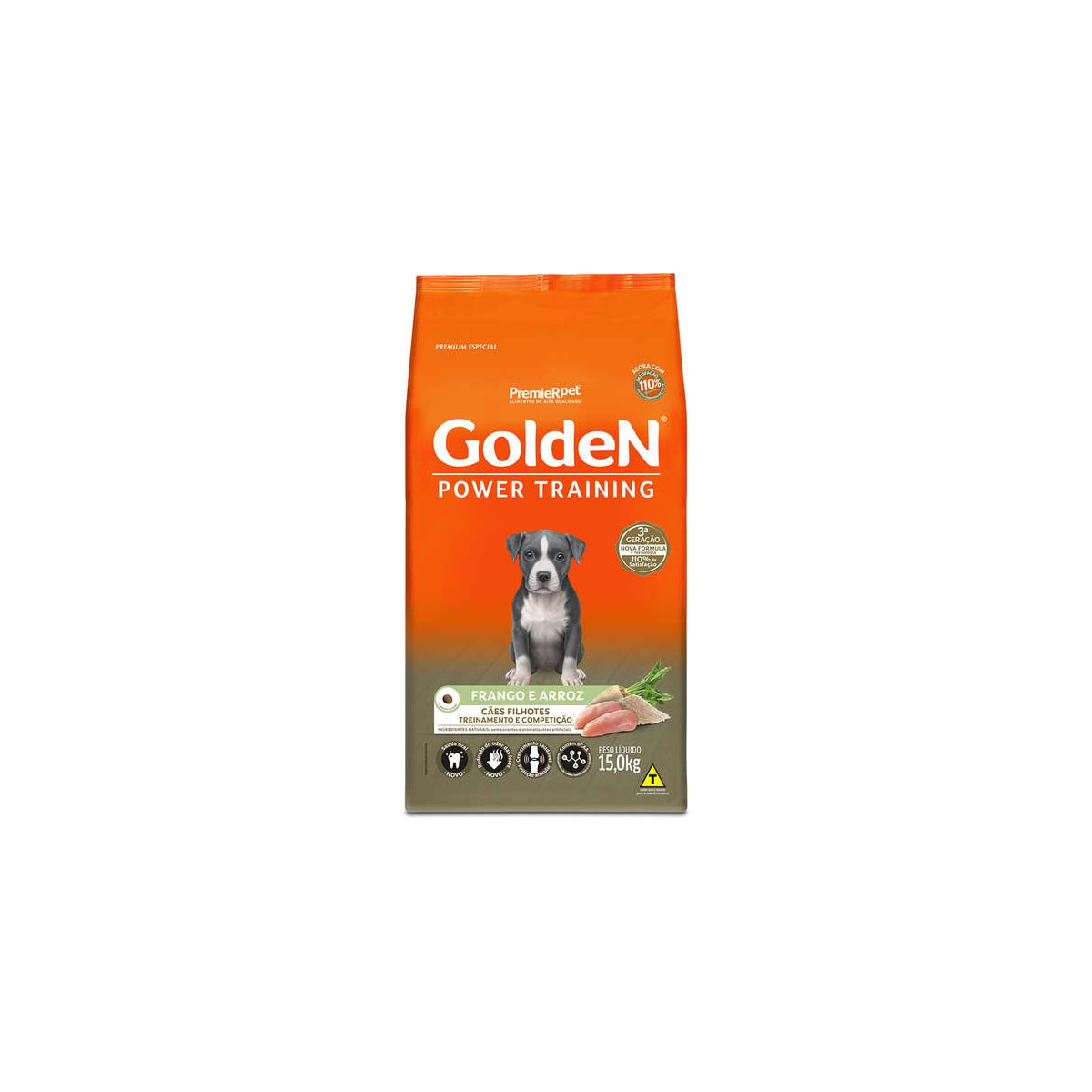 Ração Premier Golden Power Training Cães Filhotes Frango e Arroz