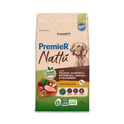 Ração Premier Nattu para Cães Adultos Sabor Mandioca