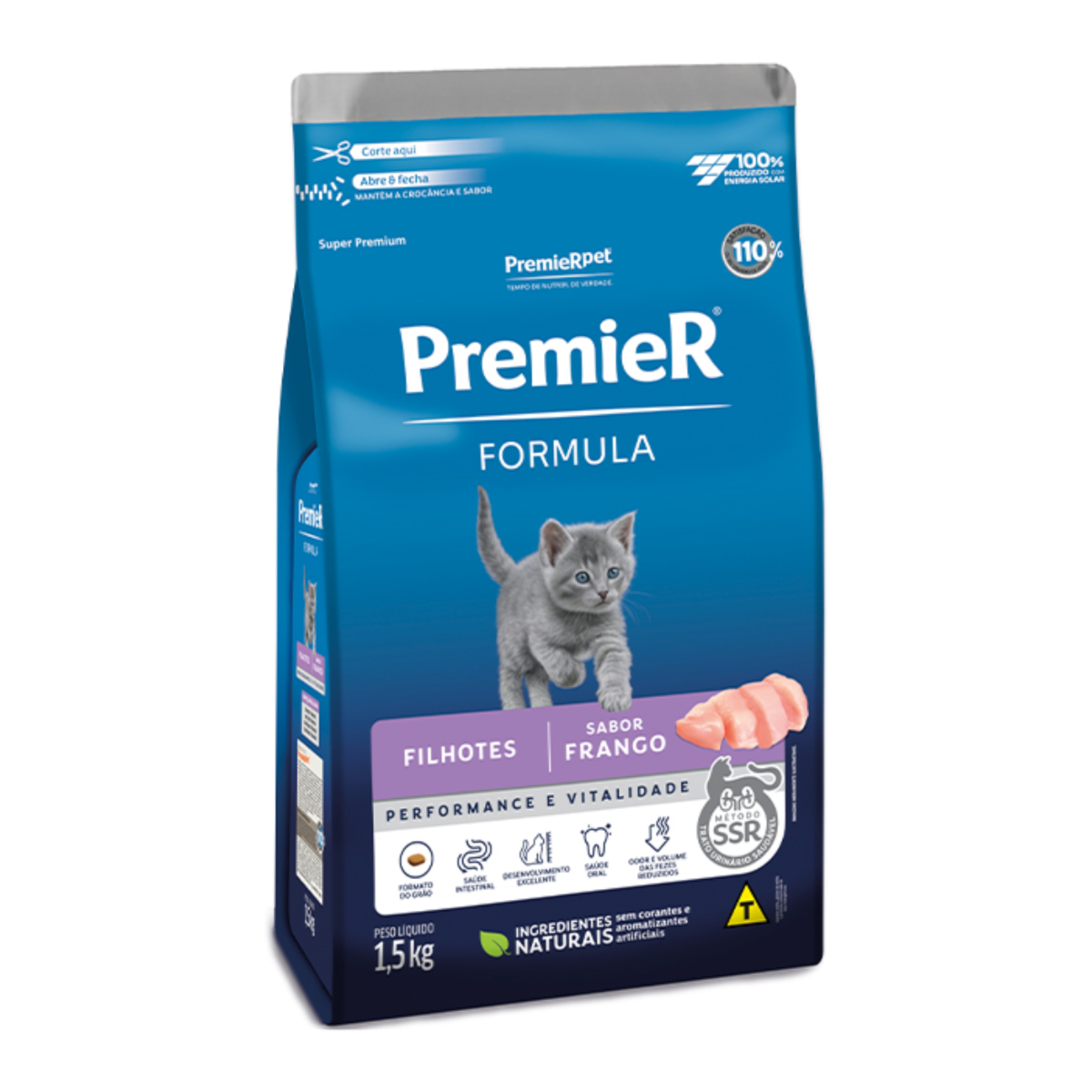 Ração Premier para Gatos Filhotes Sabor Frango 1,5kg