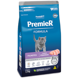 Ração Premier para Gatos Filhotes Sabor Frango 1,5kg