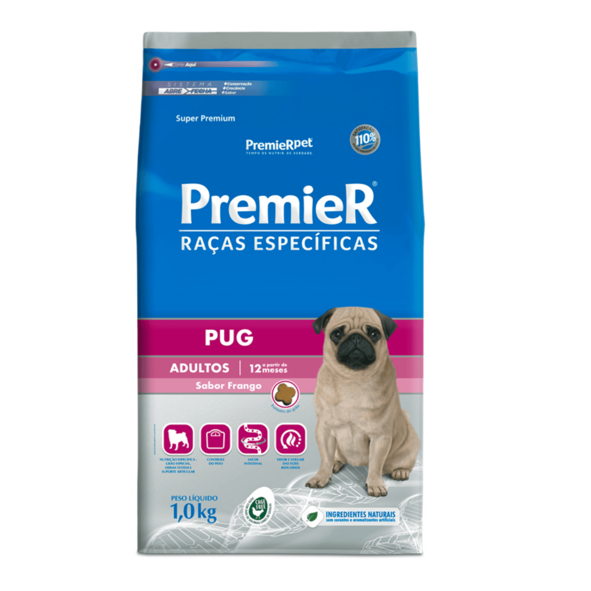  RAÇÃO PREMIER RAÇAS ESPECÍFICAS ADULTO PUG 1KG