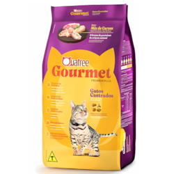 Ração Quatree Gourmet para Gatos Adultos Castrados Sabor Mix de Carnes