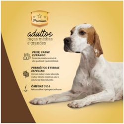 Ração Quatree Gourmet Sem Corantes para Cães Adultos Raças Médias e Grandes