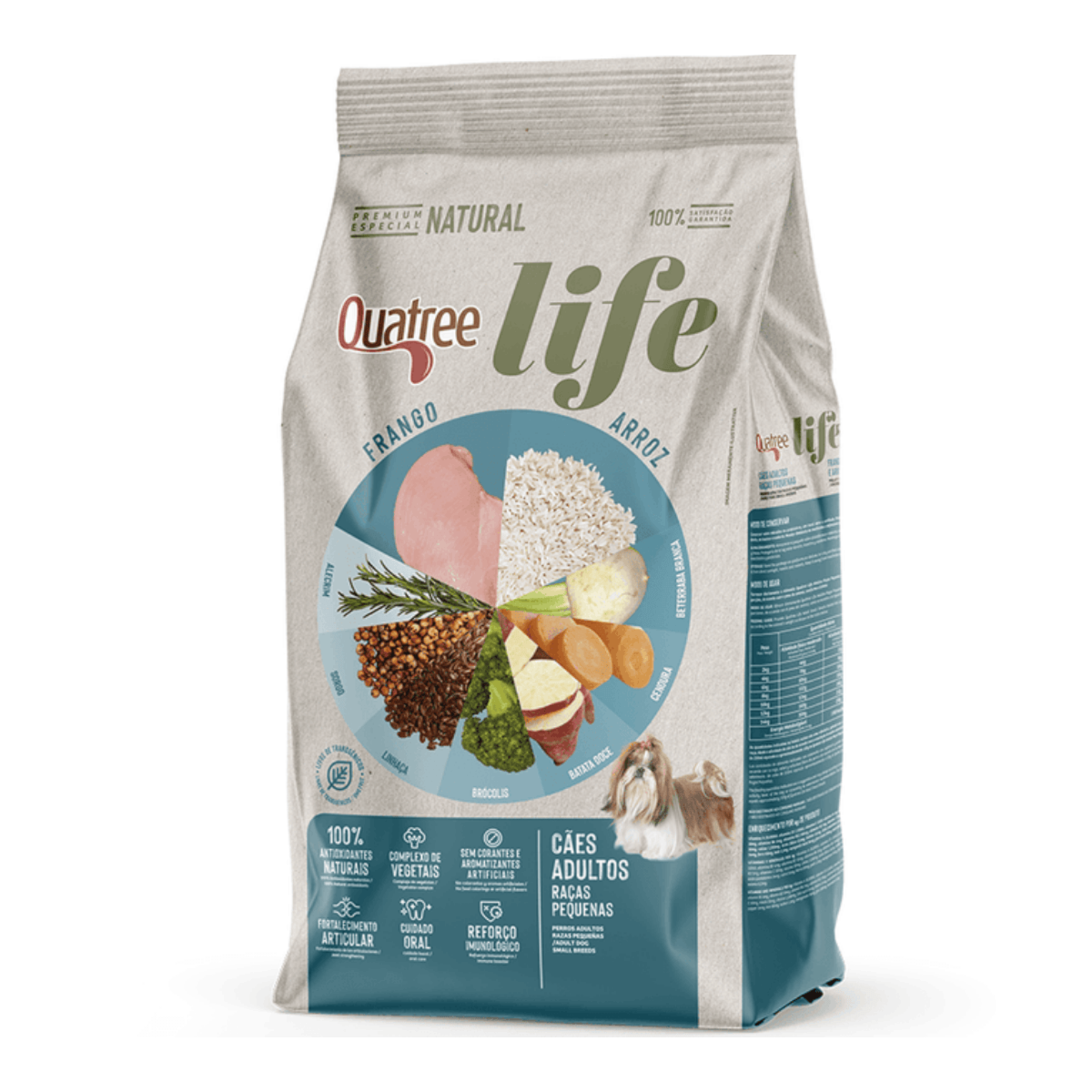 RAÇÃO QUATREE LIFE ADULTOS RP FRANGO E ARROZ 15KG