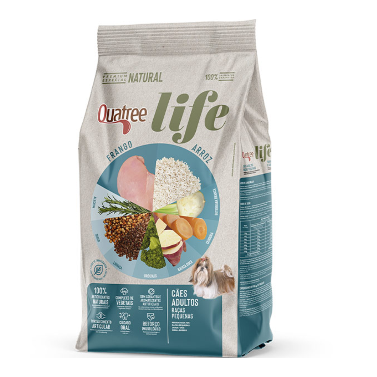 Ração Quatree Life para Cães Adultos de Porte Pequeno - Frango e Arroz