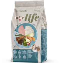 Ração Quatree Life para Cães Adultos de Porte Pequeno - Frango e Arroz Ração Quatree Life para Cães Adultos de Porte Pequeno - Frango e Arroz
