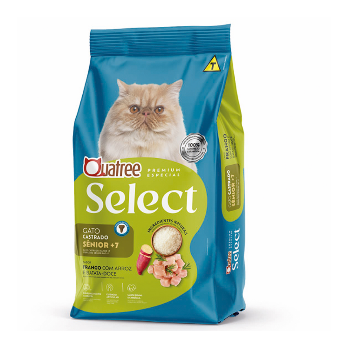RAÇÃO QUATREE SELECT GATO CASTRADO SENIOR 7 10,1KG