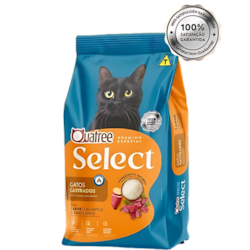 RAÇÃO QUATREE SELECT GATOS CASTRADOS CARNE 10.1KG