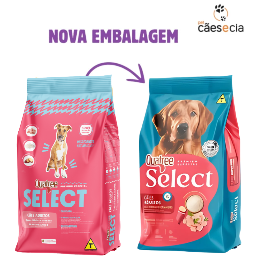Ração Quatree Select para Cães Filhotes de Porte Médio e Grande