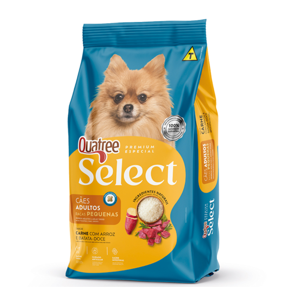Ração Quatree Select para Cães Adultos de Porte Pequeno Sabor Carne com Arroz e Batata Doce