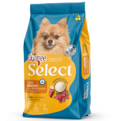 Ração Quatree Select para Cães Adultos de Porte Pequeno Sabor Carne com Arroz e Batata Doce