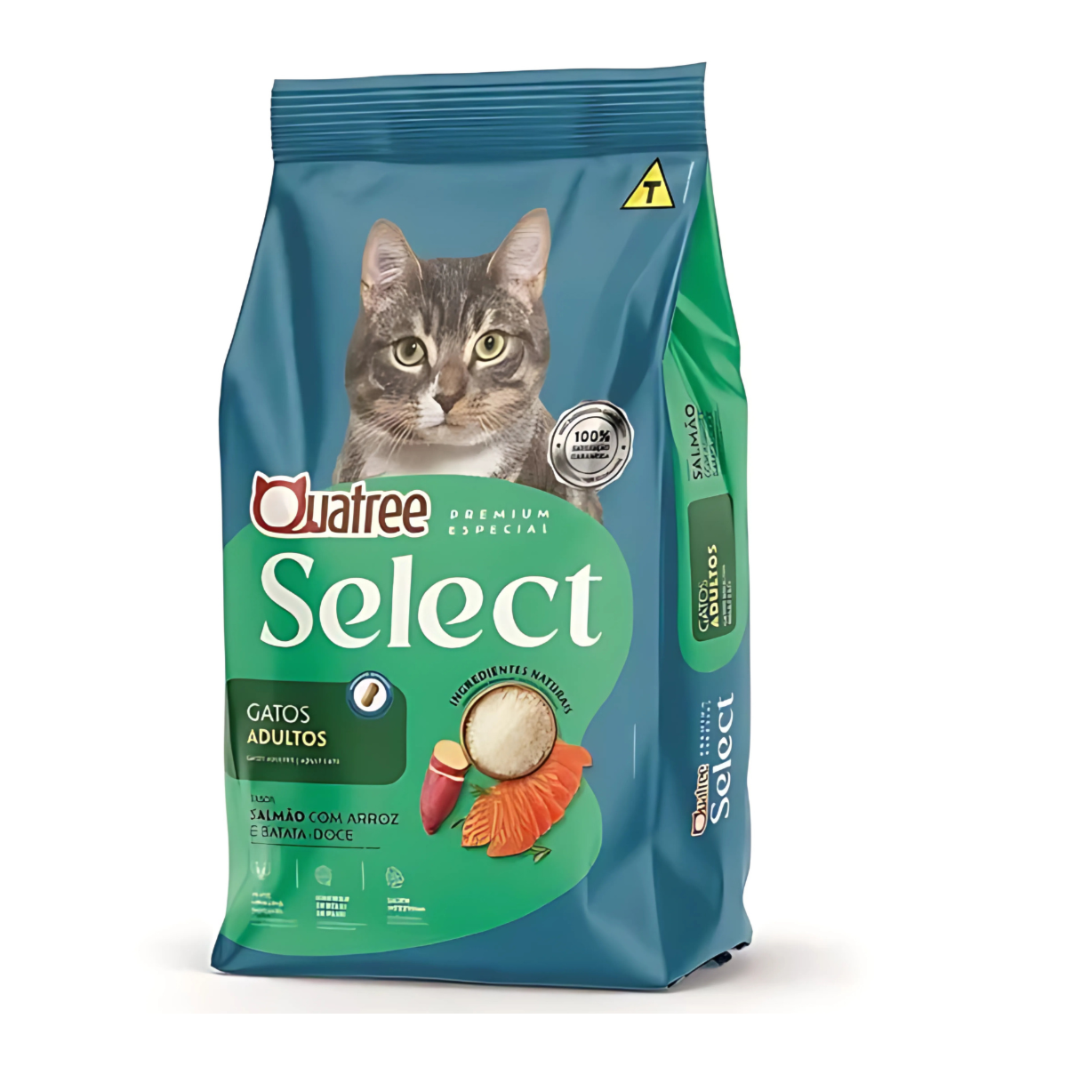 Ração Quatree Select para Gatos Adultos Salmão e Arroz