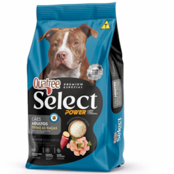 Ração Quatree Select Power para Cães Adultos Sabor Frango com Arroz e Batata Doce 15 kg