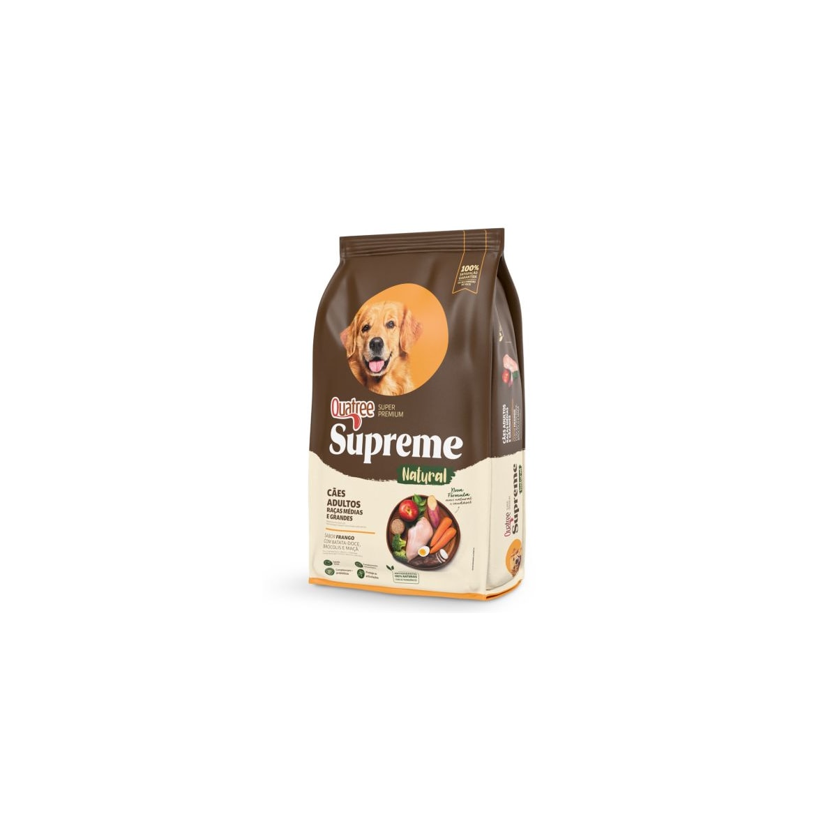 Ração Quatree Supreme Adulto Porte Medio e Grande - Frango e Batata Doce 15kg